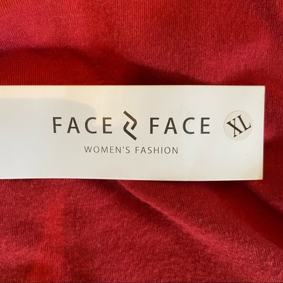 Red Tunic DRESS Long Sleeve Lace Hem Casual Lagenlook Loose Fit Cottagecore Boho - Picture 2 of 7